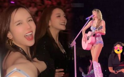 Thiều Bảo Trâm cùng chị gái đến xem concert Taylor Swift, sẵn 'flex' sương sương vị trí 'quyền lực'